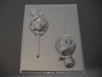 248sp China Princess Face Chocolate Candy Lollipop Mold